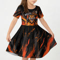 Personalised Wests Tigers City Of Rugby Kid Short Sleeve Dress Sydney City Skyline Illustration Sport Fan