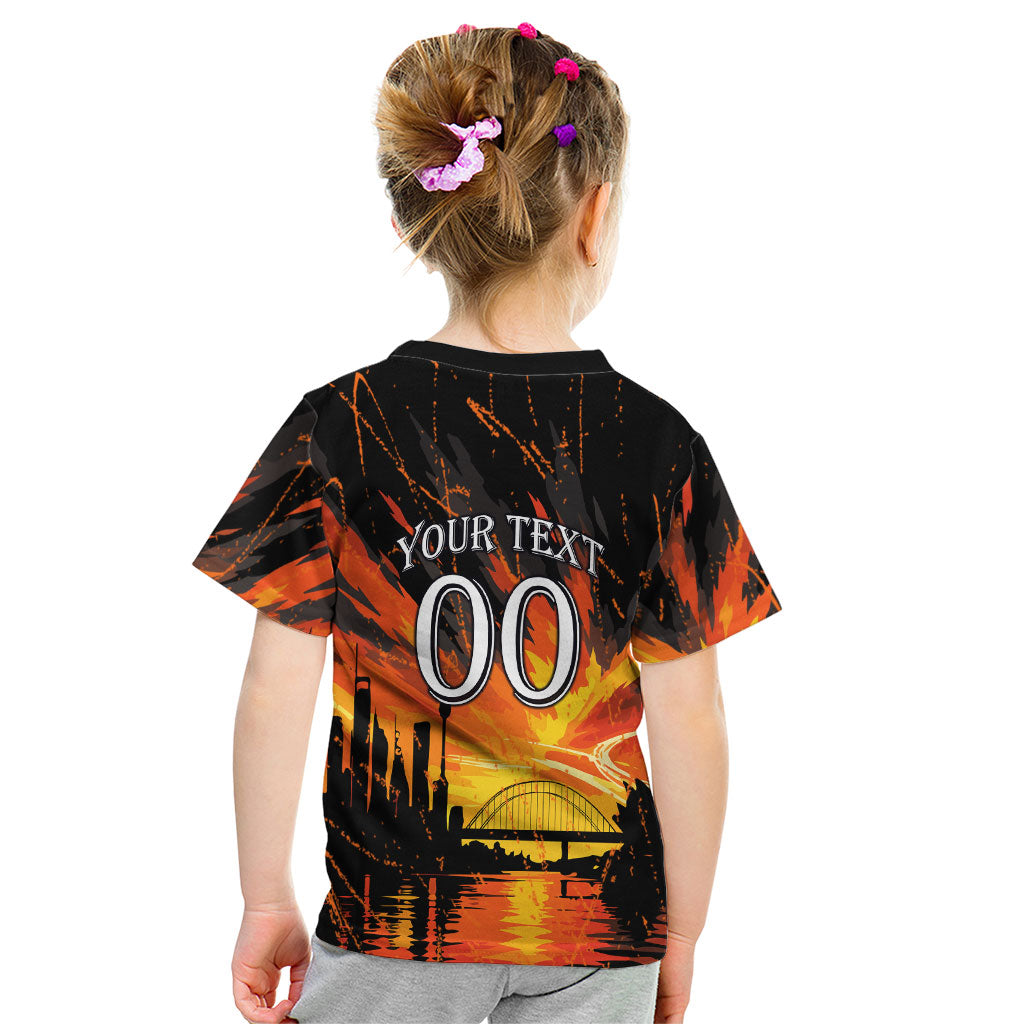 Personalised Wests Tigers City Of Rugby Kid T Shirt Sydney City Skyline Illustration Sport Fan