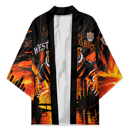Personalised Wests Tigers City Of Rugby Kimono Sydney City Skyline Illustration Sport Fan