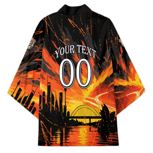 Personalised Wests Tigers City Of Rugby Kimono Sydney City Skyline Illustration Sport Fan