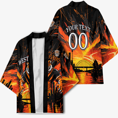 Personalised Wests Tigers City Of Rugby Kimono Sydney City Skyline Illustration Sport Fan