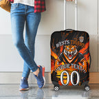 Personalised Wests Tigers City Of Rugby Luggage Cover Sydney City Skyline Illustration Sport Fan