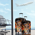 Personalised Wests Tigers City Of Rugby Luggage Cover Sydney City Skyline Illustration Sport Fan