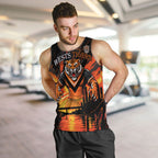 Personalised Wests Tigers City Of Rugby Men Tank Top Sydney City Skyline Illustration Sport Fan