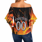 Personalised Wests Tigers City Of Rugby Off Shoulder Wrap Waist Top Sydney City Skyline Illustration Sport Fan