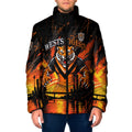 Personalised Wests Tigers City Of Rugby Padded Jacket Sydney City Skyline Illustration Sport Fan
