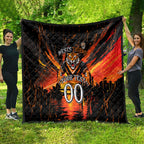 Personalised Wests Tigers City Of Rugby Quilt Sydney City Skyline Illustration Sport Fan