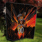 Personalised Wests Tigers City Of Rugby Quilt Sydney City Skyline Illustration Sport Fan