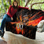 Personalised Wests Tigers City Of Rugby Quilt Sydney City Skyline Illustration Sport Fan