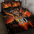 Personalised Wests Tigers City Of Rugby Quilt Bed Set Sydney City Skyline Illustration Sport Fan