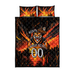 Personalised Wests Tigers City Of Rugby Quilt Bed Set Sydney City Skyline Illustration Sport Fan