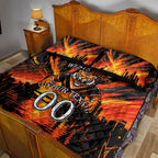 Personalised Wests Tigers City Of Rugby Quilt Bed Set Sydney City Skyline Illustration Sport Fan