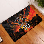 Personalised Wests Tigers City Of Rugby Rubber Doormat Sydney City Skyline Illustration Sport Fan