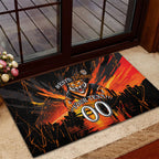 Personalised Wests Tigers City Of Rugby Rubber Doormat Sydney City Skyline Illustration Sport Fan