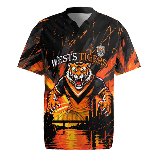 Personalised Wests Tigers City Of Rugby Rugby Jersey Sydney City Skyline Illustration Sport Fan