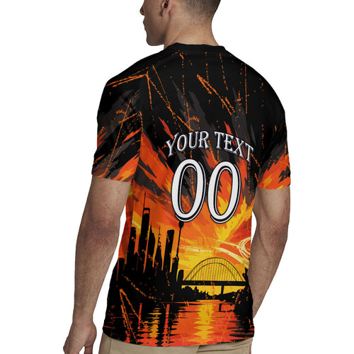 Personalised Wests Tigers City Of Rugby Rugby Jersey Sydney City Skyline Illustration Sport Fan