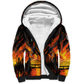 Personalised Wests Tigers City Of Rugby Sherpa Hoodie Sydney City Skyline Illustration Sport Fan