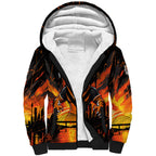 Personalised Wests Tigers City Of Rugby Sherpa Hoodie Sydney City Skyline Illustration Sport Fan