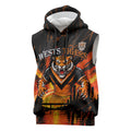 Personalised Wests Tigers City Of Rugby Sleeveless Hoodie Sydney City Skyline Illustration Sport Fan
