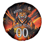 Personalised Wests Tigers City Of Rugby Spare Tire Cover Sydney City Skyline Illustration Sport Fan