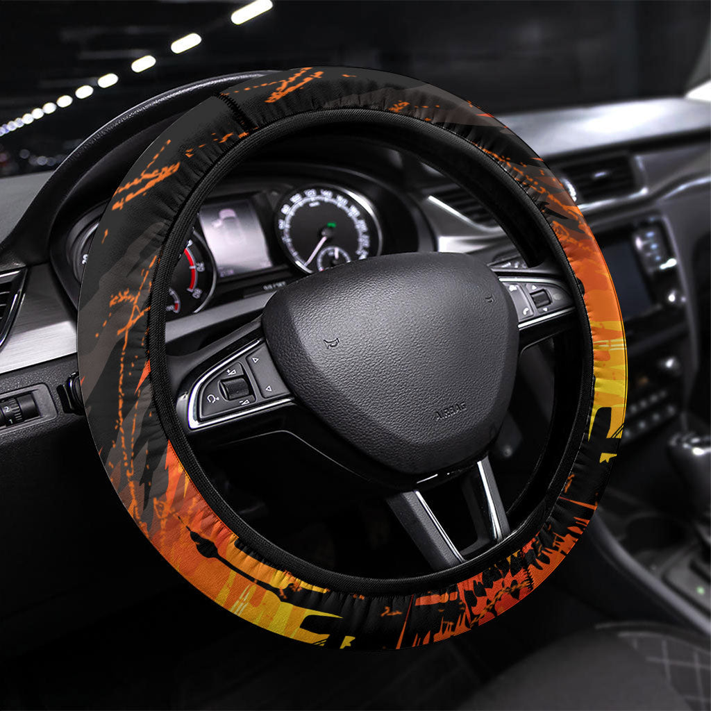 Wests Tigers City Of Rugby Steering Wheel Cover Sydney City Skyline Illustration Sport Fan