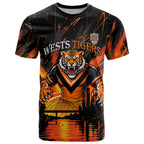 Personalised Wests Tigers City Of Rugby T Shirt Sydney City Skyline Illustration Sport Fan