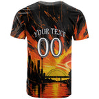 Personalised Wests Tigers City Of Rugby T Shirt Sydney City Skyline Illustration Sport Fan