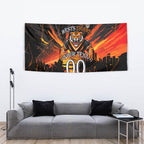 Personalised Wests Tigers City Of Rugby Tapestry Sydney City Skyline Illustration Sport Fan