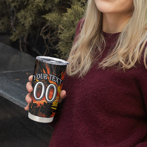 Personalised Wests Tigers City Of Rugby Tumbler Cup Sydney City Skyline Illustration Sport Fan