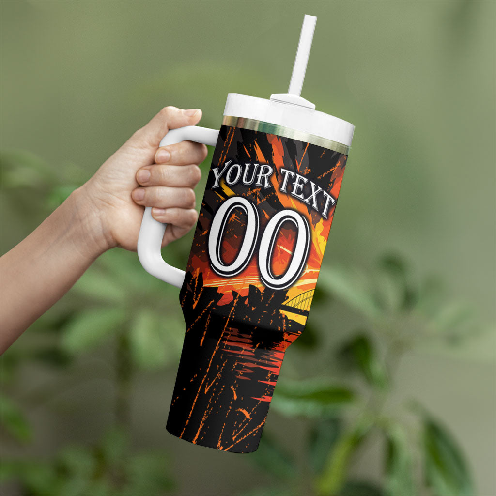 Personalised Wests Tigers City Of Rugby Tumbler With Handle Sydney City Skyline Illustration Sport Fan