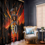 Personalised Wests Tigers City Of Rugby Window Curtain Sydney City Skyline Illustration Sport Fan
