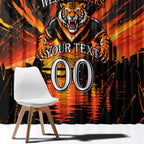 Personalised Wests Tigers City Of Rugby Window Curtain Sydney City Skyline Illustration Sport Fan