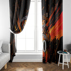 Personalised Wests Tigers City Of Rugby Window Curtain Sydney City Skyline Illustration Sport Fan