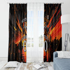 Personalised Wests Tigers City Of Rugby Window Curtain Sydney City Skyline Illustration Sport Fan