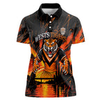 Personalised Wests Tigers City Of Rugby Women Polo Shirt Sydney City Skyline Illustration Sport Fan