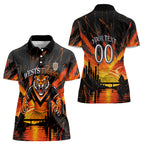 Personalised Wests Tigers City Of Rugby Women Polo Shirt Sydney City Skyline Illustration Sport Fan