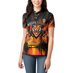 Personalised Wests Tigers City Of Rugby Women Polo Shirt Sydney City Skyline Illustration Sport Fan
