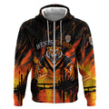 Personalised Wests Tigers City Of Rugby Zip Hoodie Sydney City Skyline Illustration Sport Fan