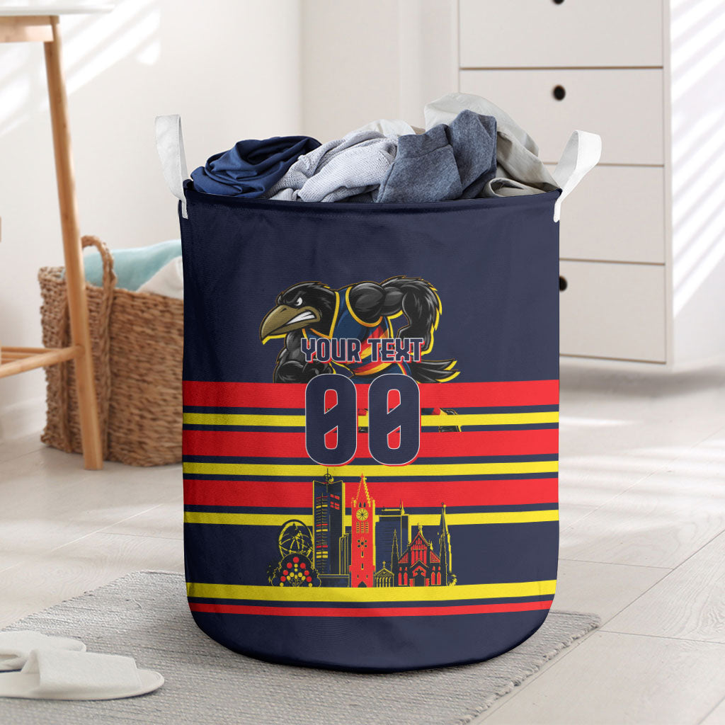 Personalised Adelaide Crows City Of Football Team Laundry Basket Adelaide City Skyline Illustration Sport Fan