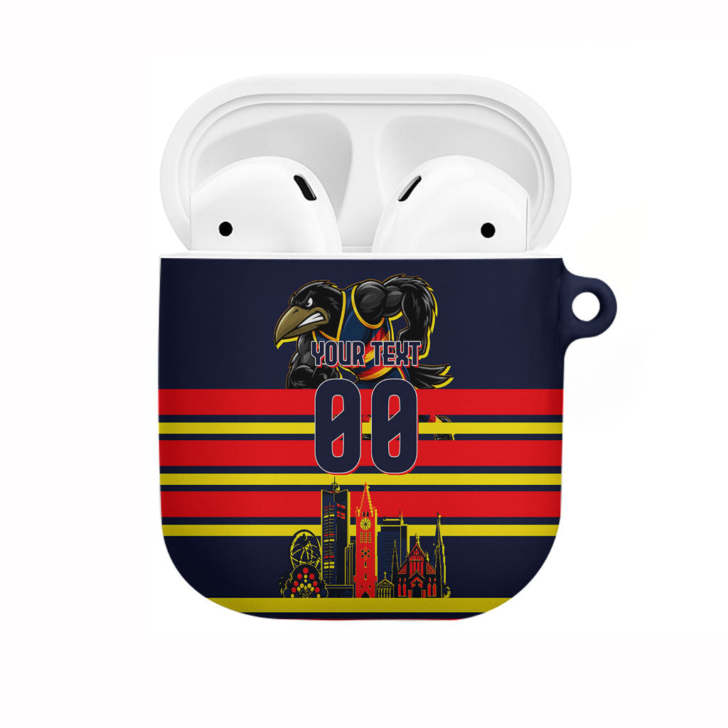 Personalised Adelaide Crows City Of Football Team AirPods Case Adelaide City Skyline Illustration Sport Fan