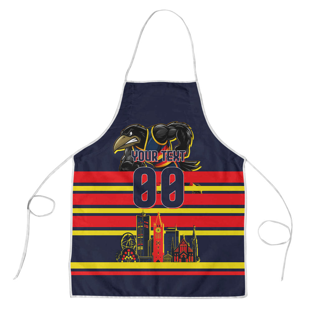 Personalised Adelaide Crows City Of Football Team Apron Adelaide City Skyline Illustration Sport Fan