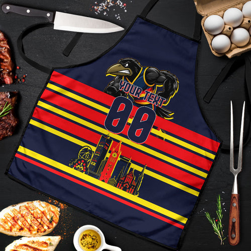 Personalised Adelaide Crows City Of Football Team Apron Adelaide City Skyline Illustration Sport Fan