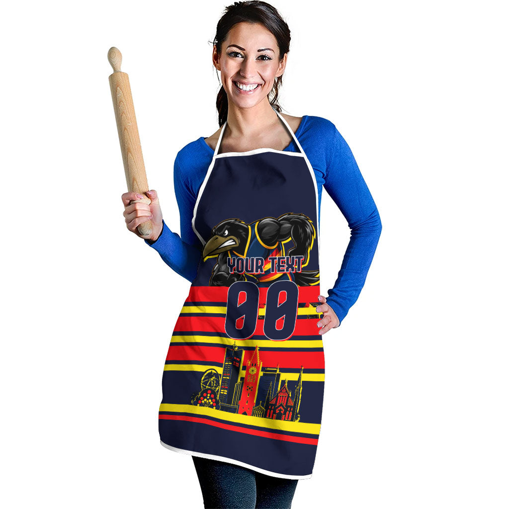 Personalised Adelaide Crows City Of Football Team Apron Adelaide City Skyline Illustration Sport Fan