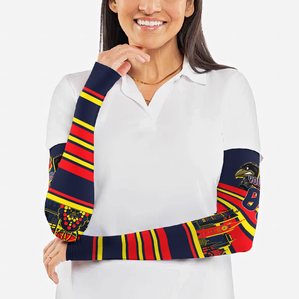 Personalised Adelaide Crows City Of Football Team Arm Sleeves Adelaide City Skyline Illustration Sport Fan