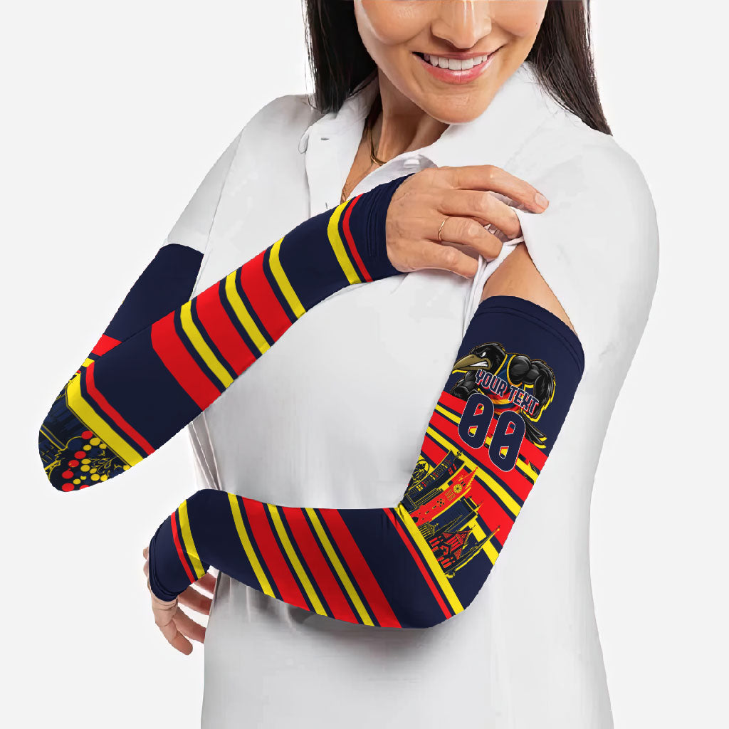 Personalised Adelaide Crows City Of Football Team Arm Sleeves Adelaide City Skyline Illustration Sport Fan