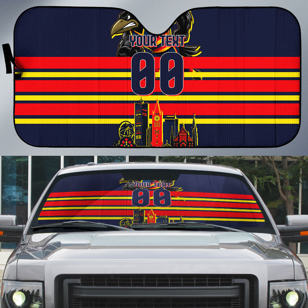 Personalised Adelaide Crows City Of Football Team Auto Sun Shade Adelaide City Skyline Illustration Sport Fan