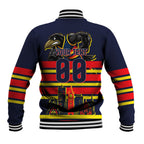 Personalised Adelaide Crows City Of Football Team Baseball Jacket Adelaide City Skyline Illustration Sport Fan