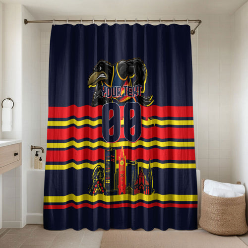 Personalised Adelaide Crows City Of Football Team Bathroom Set Adelaide City Skyline Illustration Sport Fan