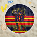 Personalised Adelaide Crows City Of Football Team Beach Blanket Adelaide City Skyline Illustration Sport Fan