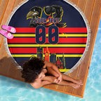Personalised Adelaide Crows City Of Football Team Beach Blanket Adelaide City Skyline Illustration Sport Fan